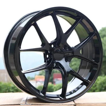 18x9" +35 5x114.3 CB 73.1 Wheels Gloss Black Rims Set 4