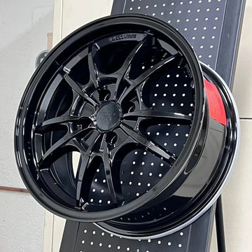 17" Gloss Black Wheels 17x7.5 5x114.3 +35 for For Honda Civic Accord Lexus Rims