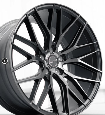 19x8.5 5x112 +35 Inovit Blitz Wheels 19" Black Machined Set For Audi A4 A5 Q5 VW