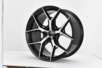 20" Wheels 20x8.5 +35 5x114.3 Black Machined CB 73.1 HF Y Spoke Style Rims Set 4