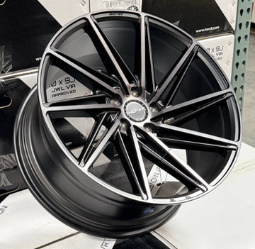 20x8.5/20x10 5x112 Inovit Turbine II Wheels 20" Staggered Black Machined Rims
