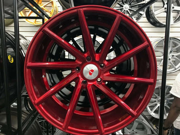 19" WHEELS 19x9.5 +35 5x114.3 TUNER RED RIMS SET 4 FOR ACCORD LEXUS KIA