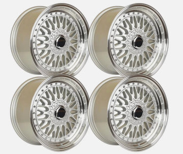 20" Wheels 20x8.5/20x9.5 +35 Silver RS Style Rims 5x114.3 / 5x112 Staggered Set