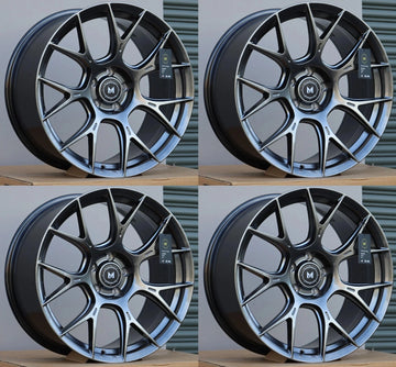 18x8.5/18x9.5 +35 5x114.3 MFlow MFR1 Hyperblack Staggered Wheels 18" Rims Set 4
