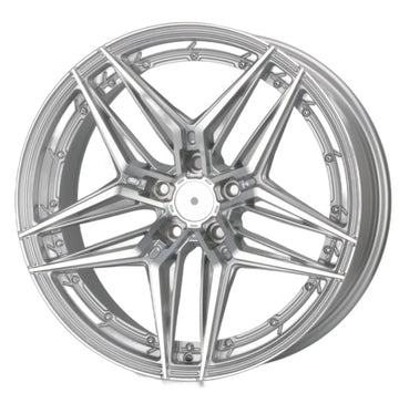 18" Wheels 18x8 +35 5x114.3 CB 73.1 Voss Style Silver Machined Rims Set 4