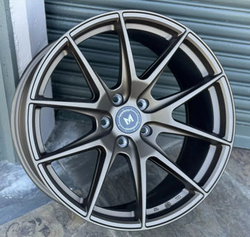 19x8.5/19x9.5 5x112 MFlow MFR2 Bronze Wheels 19" Staggered Rims