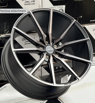 20x8.5/20x10 5x112 Inovit Frixion5 Wheels 20" Staggered Black Machined Rims