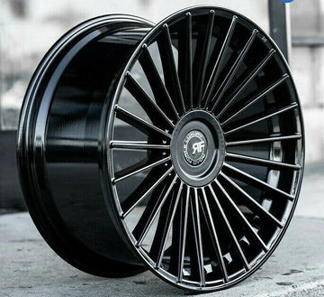 22” RF22 GLOSS BLACK STAGGERED CONCAVE WHEELS RIMS FOR BMW G05 X5 M50i XDRIVE40i