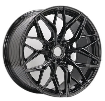 19" TUNER STYLE WHEELS GLOSS BLACK 19x8.5 5x114.3 +32 CB 73.1 RIMS SET 4