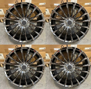 20x8.5" DARK CHROME WHEELS FOR MERCEDES E300 E350 E400 E500 S500 S550 4 Matic