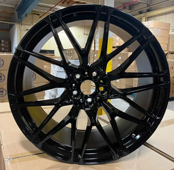 22" GLOSS BLACK STAGGERED WHEELS RIMS FIT BMW X5 X5M E70 F15 X6 E71 F16 5X120