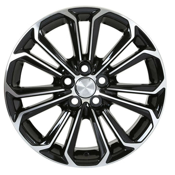 (Set 4) 20x7.5 Wheels For Toyota Corolla 20" 5X100 +39 Black Machined Face Rims