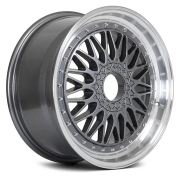 16" Wheels RS Style 16x7.5 4x114.3/4x100 +35 CB73.1 Gunmetal Machined Lip Set 4