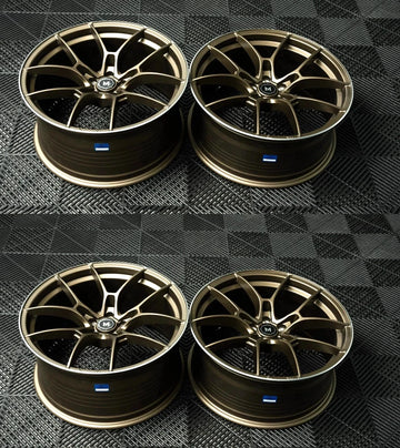 20x8.5/20x9.5 +35 5x114.3 Staggered MFR1 Bronze 20" Wheels CB 73.1 Rims Set 4
