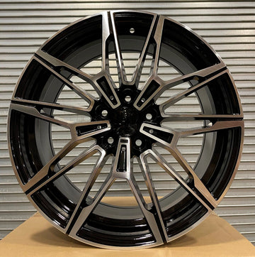 (4 Pcs) Rims 18" Black Machine Wheels 18x8 5x112 fits BMW 3 series G20 G21 2019+