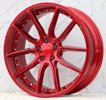 20" Tuner Wheels 20x8.5 / 20x9.5 +35 5x120 Red For BMW 328i 428i 430i F10 535i