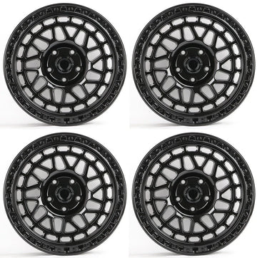 18x9" Gloss Black Wheels 18" For Toyota 4Runner Tacoma GX460 GX470 FJ 6x139 Rims