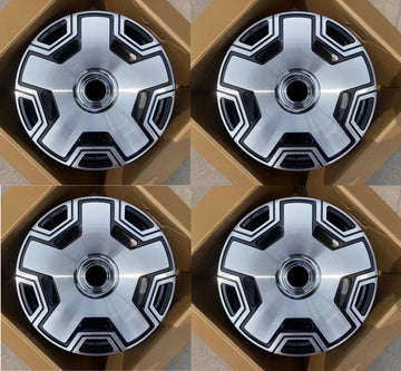 22" Monoblock Wheels 22x10 +35 5x112/5x120 CB 72.6 Black Machined Rims Set 4