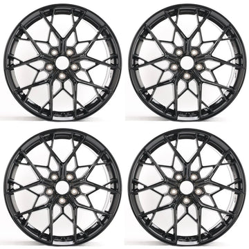 18" WHEELS GLOSS BLACK FOR HONDA CIVIC ACCORD CRV ACURA TSX 18x8 5x114.3 CB 73.1