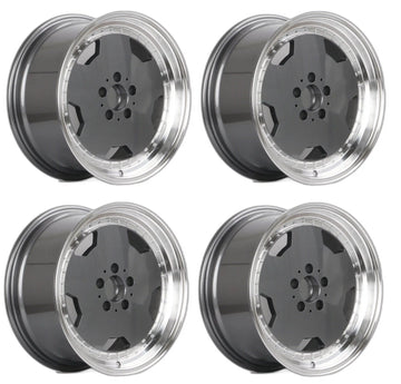 18x8 /18x9 Monoblock Style Staggered 18" Wheels For Mercedes W124 R129 W126 Set