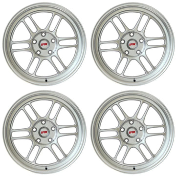 17" Wheels For Corolla Subaru WRX Forester VW GTI 5x100 CB73.1 Silver 17x8 Set