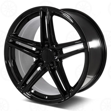 19" Wheels For Mercedes C300 C350 E350 E550 19x8.5 / 19x9.5 5x112 Black Rims 4