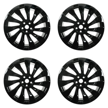 20" WHEELS FOR TESLA MODEL Y 20x9.5 5x114.3 +45 CB 64.1 GLOSS BLACK RIMS SET 4
