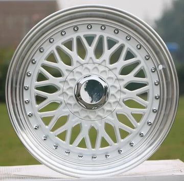 16" Wheels RS Style 16x7.5 4x114.3 / 4x100 +15 CB73.1 White Machined Rims Set 4