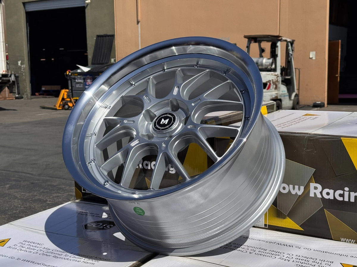 20x9.5 5x114.3 +35 MFlow MFL2 Silver Machined Wheels 20