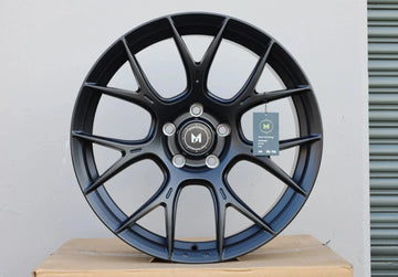 18x8.5 +35 5x120 MFlow MFR1 Black Wheels 18" Fit BMW 330 325 328 335 Z4 Set 4