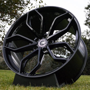 22" RF17 WHEELS 22x10 / 22x11.5 5x120 GLOSS BLACK FOR BMW X5 X6 X5M X6M RIMS