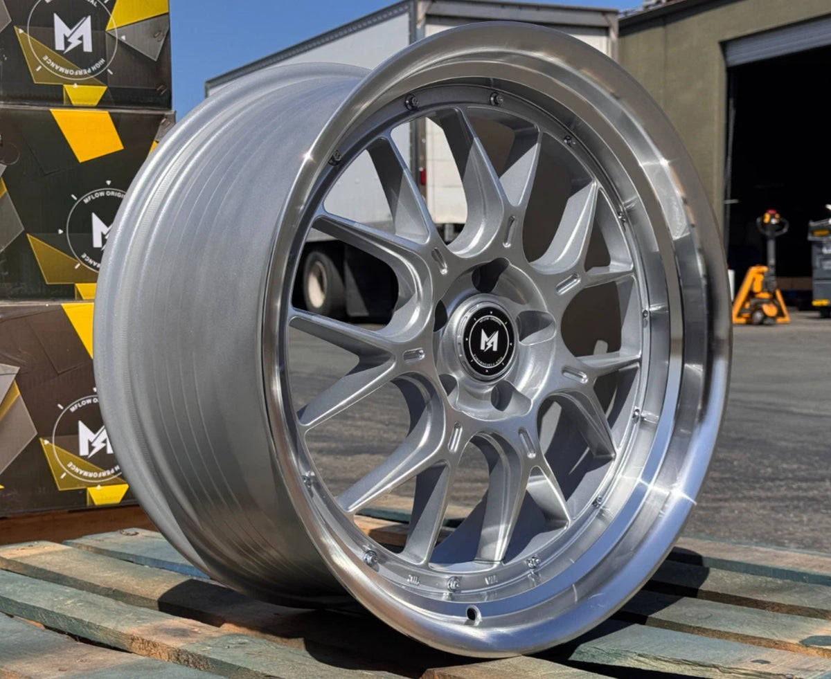 20x8.5/20x9.5 5x114.3 +35 MFlow MFL2 Silver Machined Wheels 20