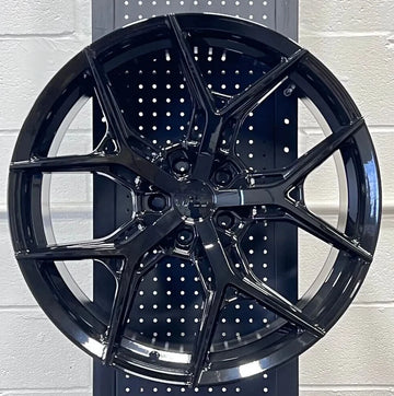 20" IPW 1500 GLOSS BLACK STAGGERED RIMS WHEELS FOR FORD MUSTANG GT 5.0 ECOBOOST