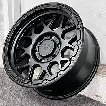 (SET 4) 17" Satin Black Wheels 6x139.7 17x8.5 ET0 Rims Set