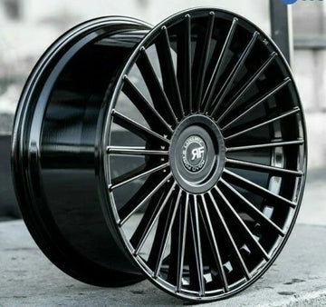 22" Road Force RF22 Gloss Black Wheels Set Fit BMW F01 740 750 F11 F12 640i 650i