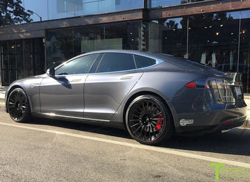 22” RF15 WHEELS FOR TELSA MODEL X S GLOSS BLACK RIMS 22X9.0 / 22X10.5 5X120 RIMS