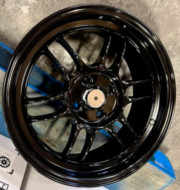 4 PCS 16" Gloss Black Wheels JDM Style 16x7 4x100 +35 CB73.1 Rims Set 4