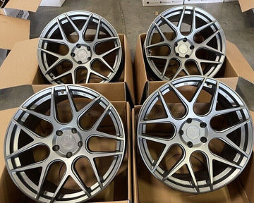 20" Aodhan AFF2 Matte Grey Wheels 20x10.5 +35 5x120 Rims Set 4