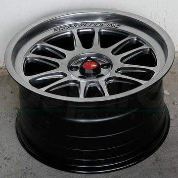 18x8.5 Aodhan Ah07 Wheels Hyperblack 18 Inch +35 5x100 Rims (Set 4)