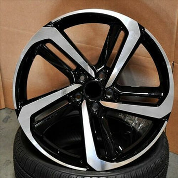19" Wheels Fit Honda Accord Civic Element 5x114.3 19x8.5 +35 Black Machined Face
