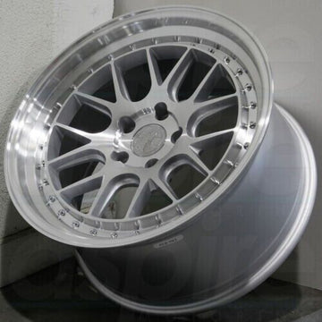 19x9.5 / 19x11 +15  5x114.3  AodHan DS06 Wheels Silver Machined 19" Rims Set 4