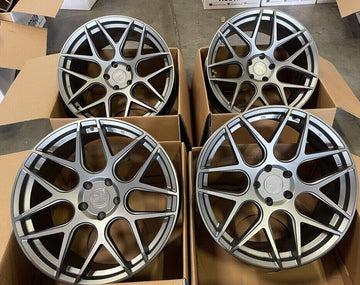 20" Aodhan AFF2 Wheels 20x10.5 +45 5x114.3 Matte Grey Rims Set 4