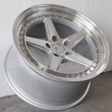 19" AodHan DS05 Wheels 19x9.5 +22 / 19x11 +22 5x114.3 Silver Machined Rims Set 4