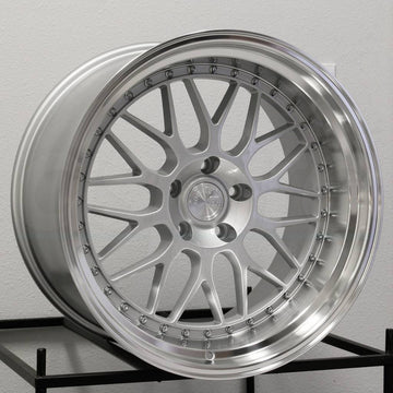 18" Aodhan AH02 Wheels Silver Machined Lip 18x8.5  / 18x9.5 +35 5x100 Rims Set 4