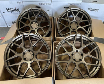 20" Aodhan AFF2 Wheels 20x10.5 +35 5x112 Matte Bronze Rims Set 4