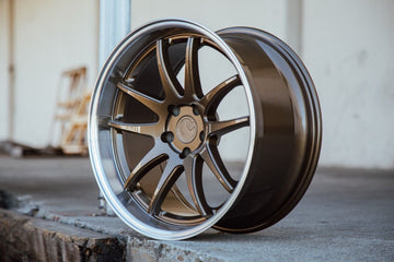 18" AODHAN DS02 Wheels 18x8.5 / 18x9.5 5x100 +35 Bronze With Machined Lip Rims