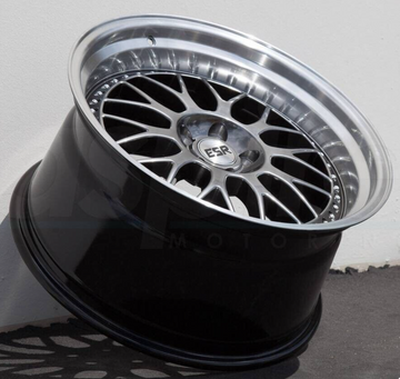 18x9.5 5x120 +35 ESR SR01 Gunmetal Machined Lip Wheels 18" Rims Set 4