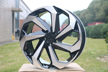 22" Wheels 22x8.0 ET40 5x114.3 Black Machined Face For HONDA Set of 4 Rims