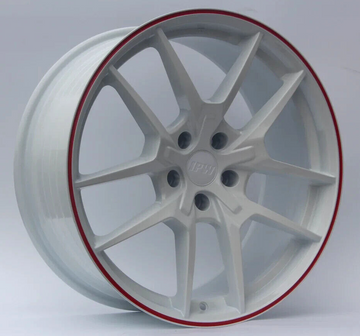 18" Tuner Wheels For Honda Accord Civic 18x8.5 +35 5x114.3 White FK8 Style Set 4