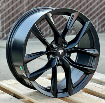20" Wheels Fit Tesla Model S 20x8.5 Arachnid Style Rims Matte Black 5x120 +35